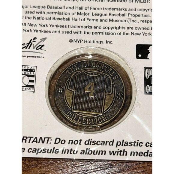 Lou Gehrig New York Yankees 2005 NY Post Medallion Coin The Immortals NEW+SEALED - Picture 4 of 6